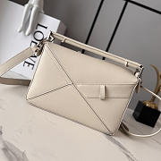 LOEWE | Puzzle leather tote bag off-white - 2