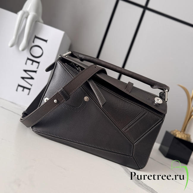 LOEWE | Puzzle leather tote bag brown  - 1
