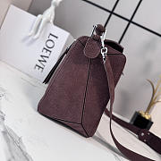 LOEWE | Puzzle grained nubuck tote bag burgundy - 5