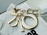 DIOR Medium Lady D-Lite Bag White D-Lace Embroidery - 3