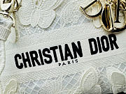 DIOR Medium Lady D-Lite Bag White D-Lace Embroidery - 2