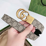 GUCCI | Beige and ebony GG Supreme canvas belt 3 cm - 5