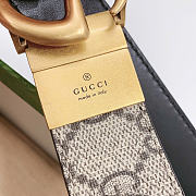 GUCCI | Beige and ebony GG Supreme canvas belt 3 cm - 3