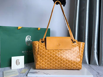 GOYARD | Mustard Goyardine Coated Canvas and Leather Rouette PM Bag Yellow