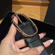 CHANEL | Double-sided calfskin belt Gold/Black - 2
