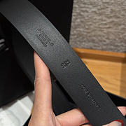 CHANEL | Double-sided calfskin belt Gold/Black - 3