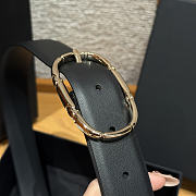 CHANEL | Double-sided calfskin belt Gold/Black - 5