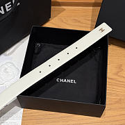 CHANEL | Double-sided calfskin belt Gold/Black and White - 4