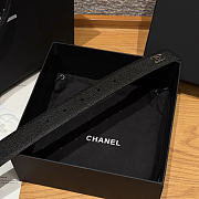 CHANEL | Double-sided caviar skin belt Gold/Black - 6