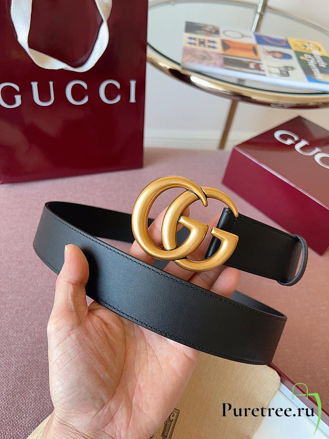 GUCCI | GG 4cm Double-sided cowhide gold/black - 1