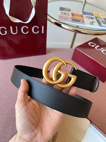 GUCCI | GG 4cm Double-sided cowhide gold/black