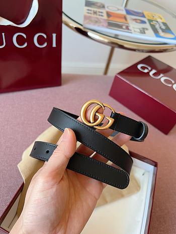 GUCCI | GG 2cm Double-sided cowhide gold/black