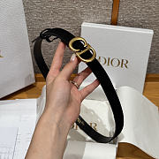 DIOR | 2cm Suede Women's Belt Black Color - 6