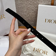 DIOR | 2cm Suede Women's Belt Black Color - 4