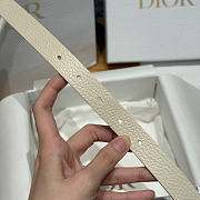 DIOR | 2cm Saddle Women's Belt Gold/White - 6