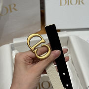 DIOR | 2cm Saddle Women's Belt Gold/White - 5