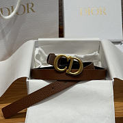 DIOR | 2cm Saddle Women's Belt Gold/Brown - 1