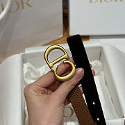 DIOR | 2cm Saddle Women's Belt Gold/Brown - 5