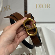 DIOR | 2cm Saddle Women's Belt Gold/Brown - 3