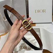DIOR | 2cm Saddle Women's Belt Gold/Brown - 4