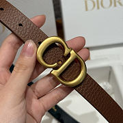 DIOR | 2cm Saddle Women's Belt Gold/Brown - 2