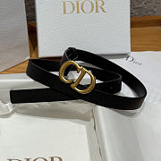 DIOR | 2cm Saddle Women's Belt Gold/Black - 1
