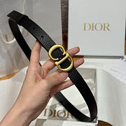 DIOR | 2cm Saddle Women's Belt Gold/Black - 5