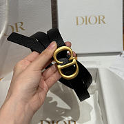 DIOR | 2cm Saddle Women's Belt Gold/Black - 4