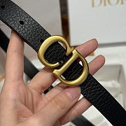 DIOR | 2cm Saddle Women's Belt Gold/Black - 2