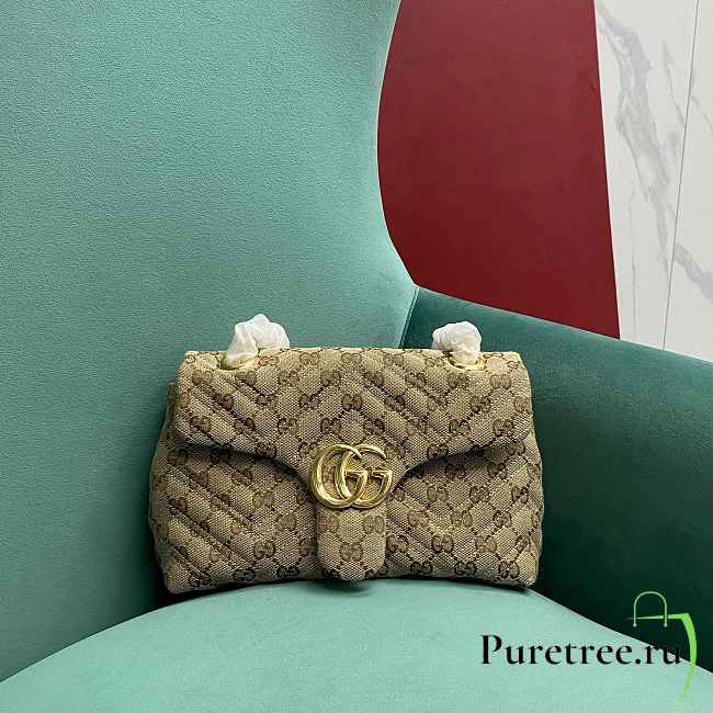 GUCCI | GG Marmont small shoulder bag Canvas lining - 1