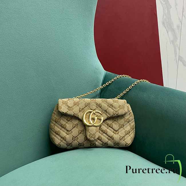GUCCI | GG Marmont mini shoulder bag Canvas lining - 1