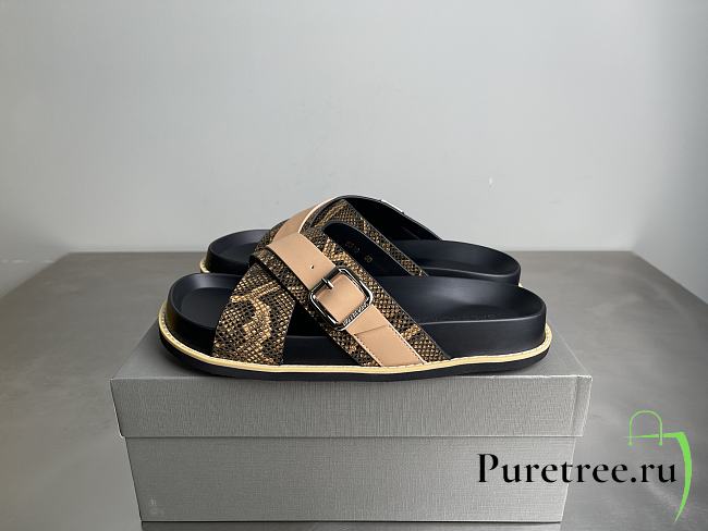 Balenciaga snakeskin cross-strap platform sandals 02 - 1