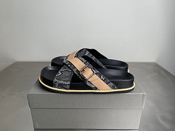 Balenciaga snakeskin cross-strap platform sandals 03