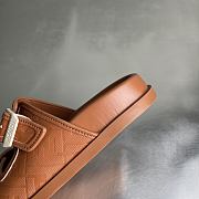 FENDI | FF Double Strap Monogram Sandals In Brown - 6