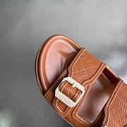 FENDI | FF Double Strap Monogram Sandals In Brown - 4