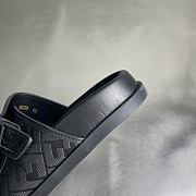 FENDI | FF Double Strap Monogram Sandals In Black - 5