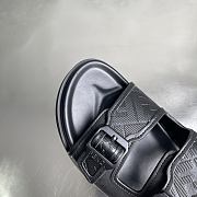FENDI | FF Double Strap Monogram Sandals In Black - 4