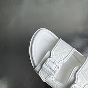 FENDI | FF Double Strap Monogram Sandals In White - 5