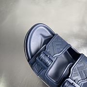FENDI | FF Double Strap Monogram Sandals In Dark Blue - 2