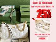 Gucci GG Matelassé Handbag White 735049 size 25x15x8 cm - 1