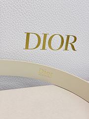 DIOR | Médaillon Belt 25mm Silver Buckle White Smooth Calfskin - 3