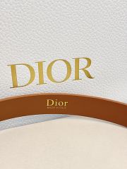 DIOR | Médaillon Belt 25mm Silver Buckle Brown Smooth Calfskin - 3