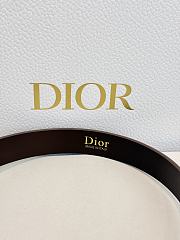 DIOR | Médaillon Belt 25mm Silver Buckle Chocolate Brown Smooth Calfskin - 5
