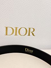 DIOR | Médaillon Belt 25mm Gold Buckle Black Smooth Calfskin - 6