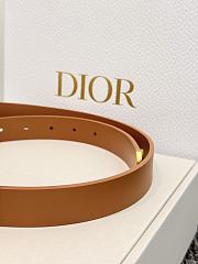 DIOR | Médaillon Belt 25mm Brown Buckle White Smooth Calfskin - 2