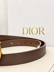 DIOR | Médaillon Belt 25mm Gold Buckle Chocolate Brown Smooth Calfskin - 6