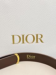 DIOR | Médaillon Belt 25mm Gold Buckle Chocolate Brown Smooth Calfskin - 3