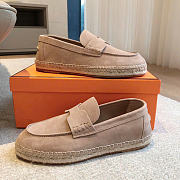 HERMES | Trip espadrille Natural leather sole beige sable - 4
