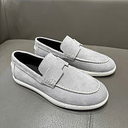 HERMES | Job loafer light grey suede - 2