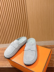 HERMES | Mix mule Alabaster light gray calfskin insole - 1
